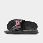 ナイキ レディース ベナッシ Nike Benassi JDI Swoosh Slide サンダル Black/Vivid Pink