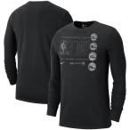 ショッピングナイキ tシャツ メンズ ナイキ メンズ Tシャツ 長袖 ロンT シクサーズ Philadelphia 76ers Nike Courtside Chrome Long Sleeve T-Shirt - Black