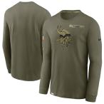 ショッピングナイキ tシャツ メンズ ナイキ メンズ Tシャツ ロンT 長袖 Minnesota Vikings Nike 2021 Salute To Service Performance Long Sleeve T-Shirt - Olive