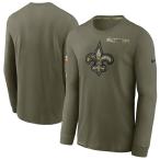 ショッピングナイキ tシャツ メンズ ナイキ メンズ Tシャツ ロンT 長袖 New Orleans Saints Nike 2021 Salute To Service Performance Long Sleeve T-Shirt - Olive