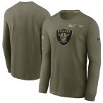 ショッピングナイキ tシャツ メンズ ナイキ メンズ Tシャツ ロンT 長袖 Las Vegas Raiders Nike 2021 Salute To Service Performance Long Sleeve T-Shirt - Olive