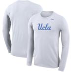 ショッピングナイキ tシャツ メンズ ナイキ メンズ Tシャツ 長袖 ロンT UCLA Bruins Nike School Logo Legend Performance Long Sleeve T-Shirt - White