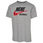 ショッピングナイキ tシャツ メンズ ナイキ メンズ Tシャツ 半袖 Nike Futura Baseball T-Shirt - Dark Grey Heather/University Red