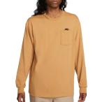 ショッピングナイキ tシャツ メンズ ナイキ メンズ Tシャツ 長袖 ロンT Nike Sportswear Premium Essentials Men's Long-Sleeve Pocket T-Shirt - Elemental Gold