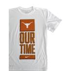 即納 ナイキ メンズ Tシャツ 半袖 ドライフィット Texas Longhorns Nike DRI-FIT Bench Performance T-Shirt - White 白 ホワイト NCAA テキサス ロングホーンズ