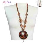 ネックレス ペンダント ロングフラワー 花柄 ビーズ ハンドメイド 母の日 敬老の日 誕生日 プレゼ ...