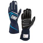 OMP перчатка для гонок [FIA легализация ] FIRST GLOVES MY2025 FIA легализация (8856-2018 стандарт ) темно-синий голубой / Cyan (244)