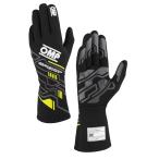 OMP перчатка для гонок [FIA легализация ]SPORT GLOVES спорт перчатка FIA легализация (8856-2018 стандарт ) черный / флуоресценция желтый (178)