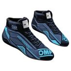 OMP レーシングシューズ 【FIA公認】 OMP SPORT スポーツ (8856-2018規格) ブラック / シアン (275)
