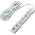 エレコム ELECOM オフィス用タップ RoHs準拠OAタップ 3P 6個口 5m グレー T-T02-3650WH/RS 期間限定 ポイント10倍
