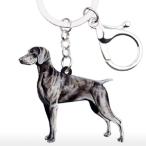 ワイマラナー キーホルダー 犬グッズ アクリル 犬 いぬ イヌ dog 犬種別 犬雑貨 オーナーグッズ かわいい 輸入 キーチェーン プリント