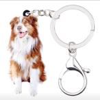ボーダーコリー レッド キーホルダー ボーダーグッズ アクリル 犬 いぬ イヌ dog 犬種別 犬雑貨 オーナーグッズ かわいい 輸入 キーチェーン プリント