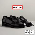 HUNTER レインシューズ レディース リファインド ボウ グロス ペニー ローファー WFF1096RGL BLK ハンター REFINED