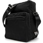 PRADA プラダ ショルダーバッグ 三角ロゴ プレート 白タグ 多収納 斜め掛け ユニセックス ブラック