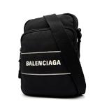 BALENCIAGA バレンシアガ ショルダーバッグ ナイロン ロゴ プリント 斜め掛け クロスボディ メンズ レディース ブラック 黒