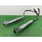 FLSTC muffler неоригинальный б/у мотоцикл детали Softail EVO evo 2in2 выходящий слева и справа кроссовер труба рыба tail 51