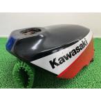 GPZ400R бак чёрный / серебряный / красный Kawasaki оригинальный б/у мотоцикл детали ZX400D топливный бак топливный бак восстановление материалы . краска материалы .koke царапина нет редкий подлинная вещь yF
