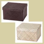 『パンダン』蓋付き四角タイプ小物入れ「28×23×16cm」（ＤＶＤボックス）／２種類