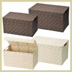 『ＰＰ』蓋付きの四角タイプ収納（両手持ち）２Ｐセット／２種類