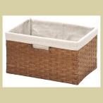 まとめ買い特価18P『ペーパー』布付きの四角タイプ「36×26×20cm」 （取っ手付き）／カフェオレ