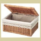 まとめ買い特価10P『芒草』布・蓋付き四角タイプ「38.5×26×19cm」（レース）