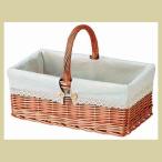 まとめ買い特価24P『煮柳』布付きの四角タイプ収納（片手持ち）「34×20×13cm」（レース）