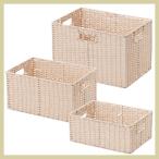 『ペーパー』四角タイプ収納３Ｐセット／ベージュ
