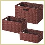 『ペーパー』四角タイプ収納３Ｐセット／レッド