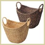 まとめ買い特価12P『ウォーターヒヤシンス』丸タイプ収納（両手持ち）「42×42×30cm」／２種類