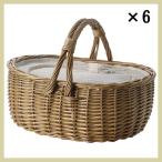 <6 шт. комплект >[..] термос теплоизоляция сиденье имеется пикник корзина [40×30×17cm]| в клетку mts-42-67