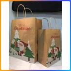 クリスマス紙袋 ラッピング用 クリスマスギフト紙袋 Xmas プレゼント包装用 christmas present bag 業務用10枚セット