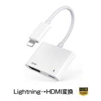 lightning HDMI変換ケーブル 白色 1080P HD画質iPhone Lightning Digital AVアダプタ ライトニング HDMI 変換アダプター スマホ アップル デジタル接続ケーブル
