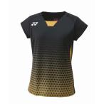  Yonex YONEXwi мужской игра рубашка ( Fit рубашка ) 20824 (184) черный | Gold Япония представитель 