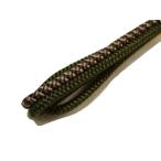 正絹帯締め「深い抹茶色の地にピンク...