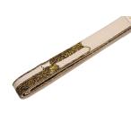 正絹帯締め「アイボリー色の地に黒色...