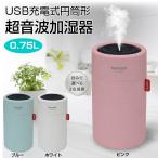 加湿器 充電式 USB 円筒形 0.75L 卓上式 かわいい おしゃれ オフィス デスク 超音波式 USB加湿器 小型 パーソナル TEKNOS テクノス EL-C07