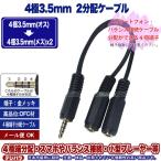 3.5mm¥¹¥Æ¥ì¥ª(£´¶Ë)¥ª¥¹-3.5mm¥¹¥Æ¥ì¥ª(£´¶Ë)¥á¥¹x2 4¶Ë2ʬÇÛ¥±¡¼¥Ö¥ë Ťµ¡§Ìó20cm COMON 435-Y ¥Ç¥¸¥Ñ¥é C72334