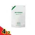 ミヨシ石鹸 無添加せっけん 泡のボディソープ 詰め替え用 スパウト 1L  4個セット