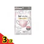 ビースタイル マスク 立体タイプ ふつうサイズ アッシュピンク×グレー 7枚入  3個セット