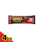 ショッピングプロテインバー SAVAS(ザバス) プロテインバー ミルクチョコレート味 60g  4個セット