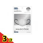 ショッピングマスコード MASCODE マスコード 3Dマスク L 06グレー×ブラック紐 7枚入  3個セット