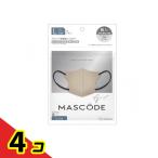 MASCODE マスコード 3Dマスク L 07グレージュ×ブラック紐 7枚入  4個セット