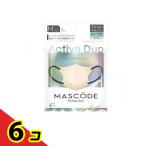 MASCODE マスコード 3Dマスク アクティブデュオ AD M 02ベージュ×ブラック紐 7枚入  6個セット