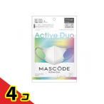 ショッピングマスコード MASCODE マスコード 3Dマスク アクティブデュオ AD L 01シルバーホワイト×グレー紐 7枚入  4個セット