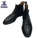  б/у AB CROCKETT&amp;JONES Crockett &amp; Jones со вставкой из резинки ботинки черный мужской Barneys New York специальный заказ #7E. магазин ломбард A3978