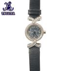 中古AB JUVENIA ジュベニア レディースウォッチ ブルーシェル文字盤 ダイヤベゼル クォーツ 辻屋質店W1479