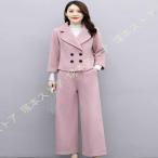 ショッピング卒業式 スーツ 母 40代 体型カバー 卒業式 ママスーツ フォーマル レディース 卒園式 入学式 入園式 大きいサイズ パンツスーツ ２点セット エレガント セットアップ 無地 キレイめ おしゃれ 母