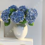 造花 紫陽花 アジサイ 花瓶入り ローズ 薔薇 フェイクアジサイシルク フラワーブーケ フェイクフラワー 花束 絹花 枯れない花 北欧風 人工観葉植物 シンプル