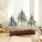 クリスマスツリー 雪化粧 小さい 卓上 