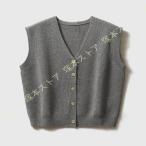  женский свитер вязаный лучший передний открытие V шея накладывающийся надеты безрукавка кнопка одноцветный свободно весна осень простой ходить на работу body type покрытие красивый .v шея жилет 